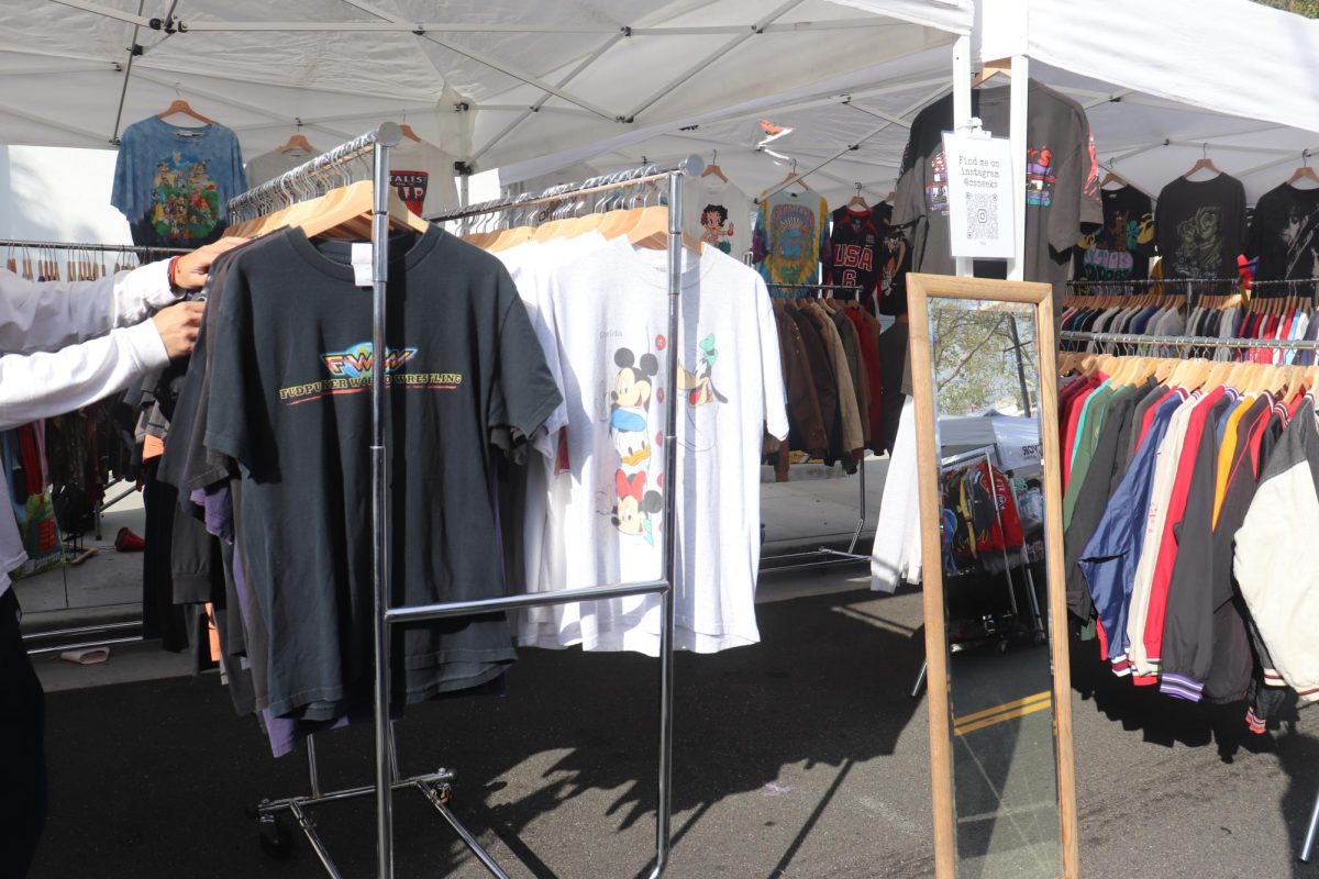 The event had several vintage clothing booths.