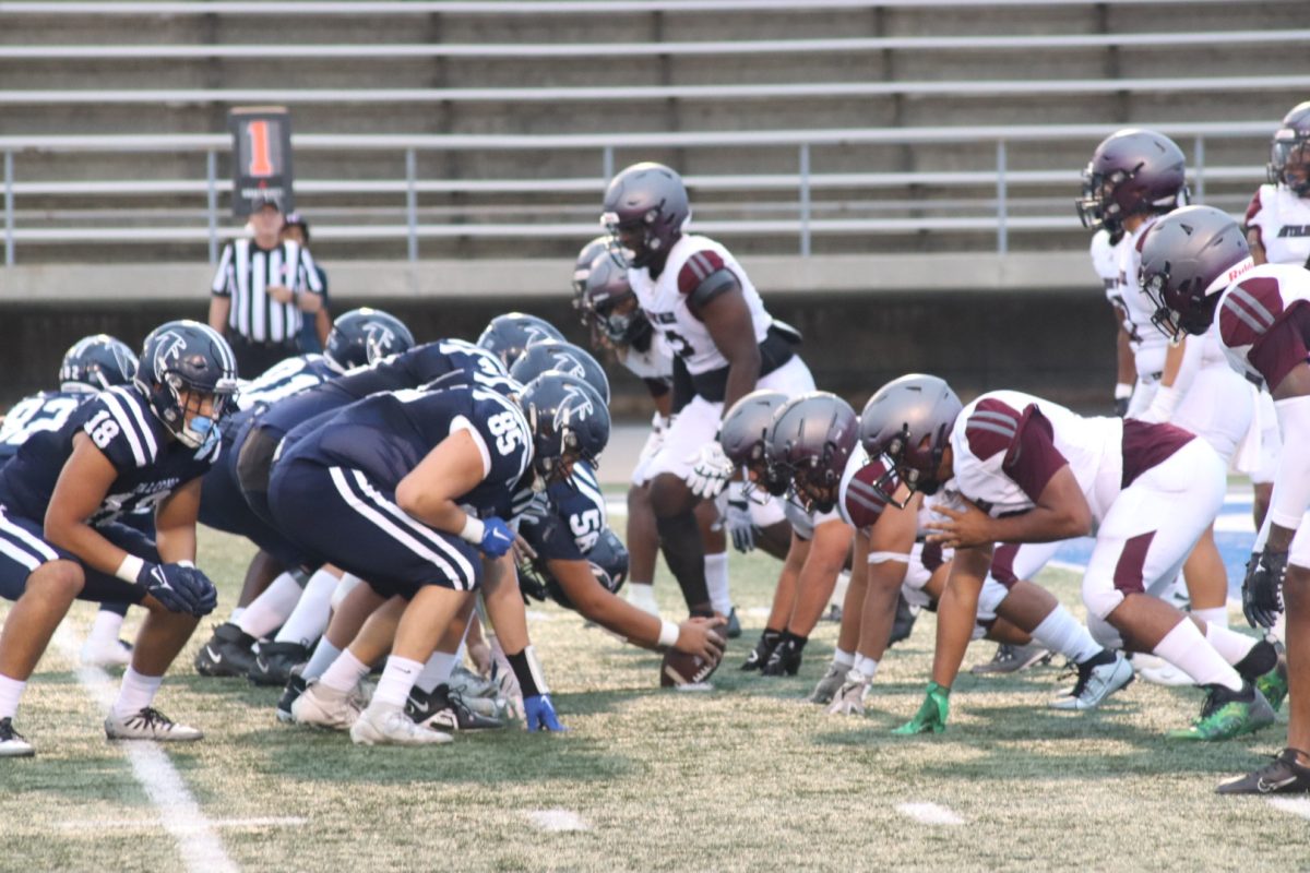 Cerritos College and Antelope Valley at the line of scrimmage.