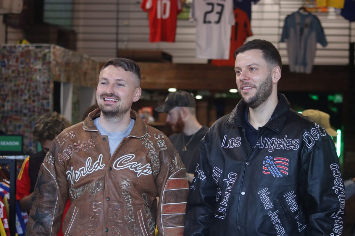 Doug Bierton and Matthew Dale the founders and the owners of Classic Football Shirts Photo credit: Duran Ventura