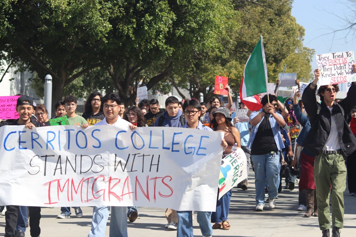 Protesters marching through campus on Feb. 25, 2025.