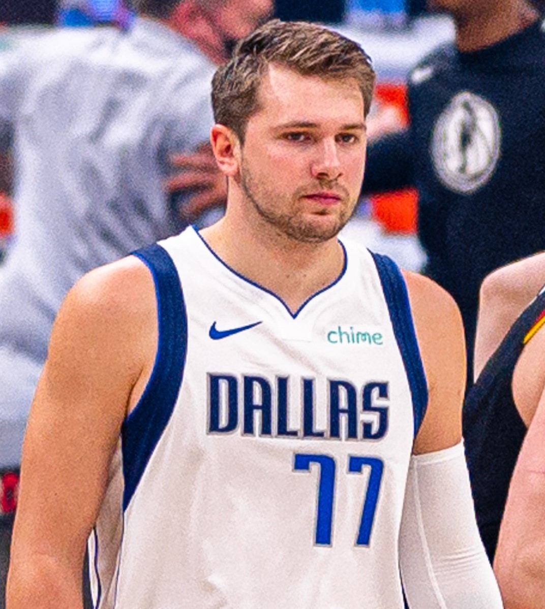 Luka Doncic during a Dallas Mavericks vs. Cleveland Cavaliers game on May 9, 2021. Photo credit: Erik Drost/Flickr