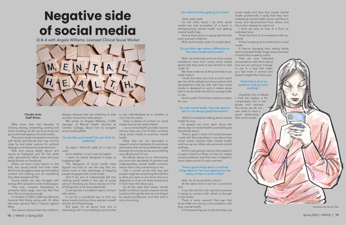 Wings Magazine Spring 2025 - Negative side of social media